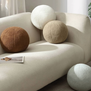 Woodford Sculptural Bouclé Sphere Cushion